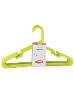 1211039  Adult Hanger 10 Pcs. Lime Green