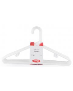 1221060 Adult Hanger 12 pcs. White