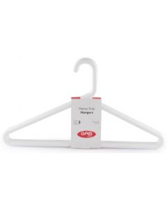 1231060  Heavy Duty Hanger 3 Pcs. White