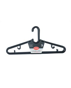 1261020 Luxline Hanger 3 Pcs. Black