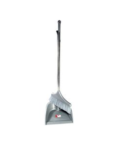 2961012 Dustpan With Broom and Handles Lux Silver