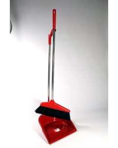 2962007 Dustpan With Broom and Handles Red