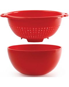 3221007 Colander with Bowl Red