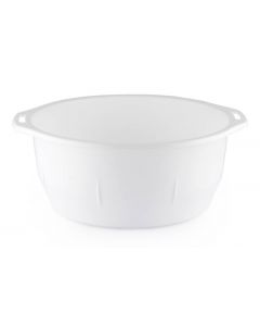 3741060 Round Basin With Handle White