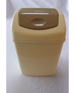 4031065 Wastebasket Flip Top 6 Ltr. Beige Taupe