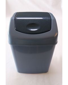 4032064 Wastebasket Flip Top 8 Ltr. White Blue Diam