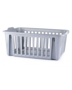 6604012  Stackable Basket 39 cm. Silver